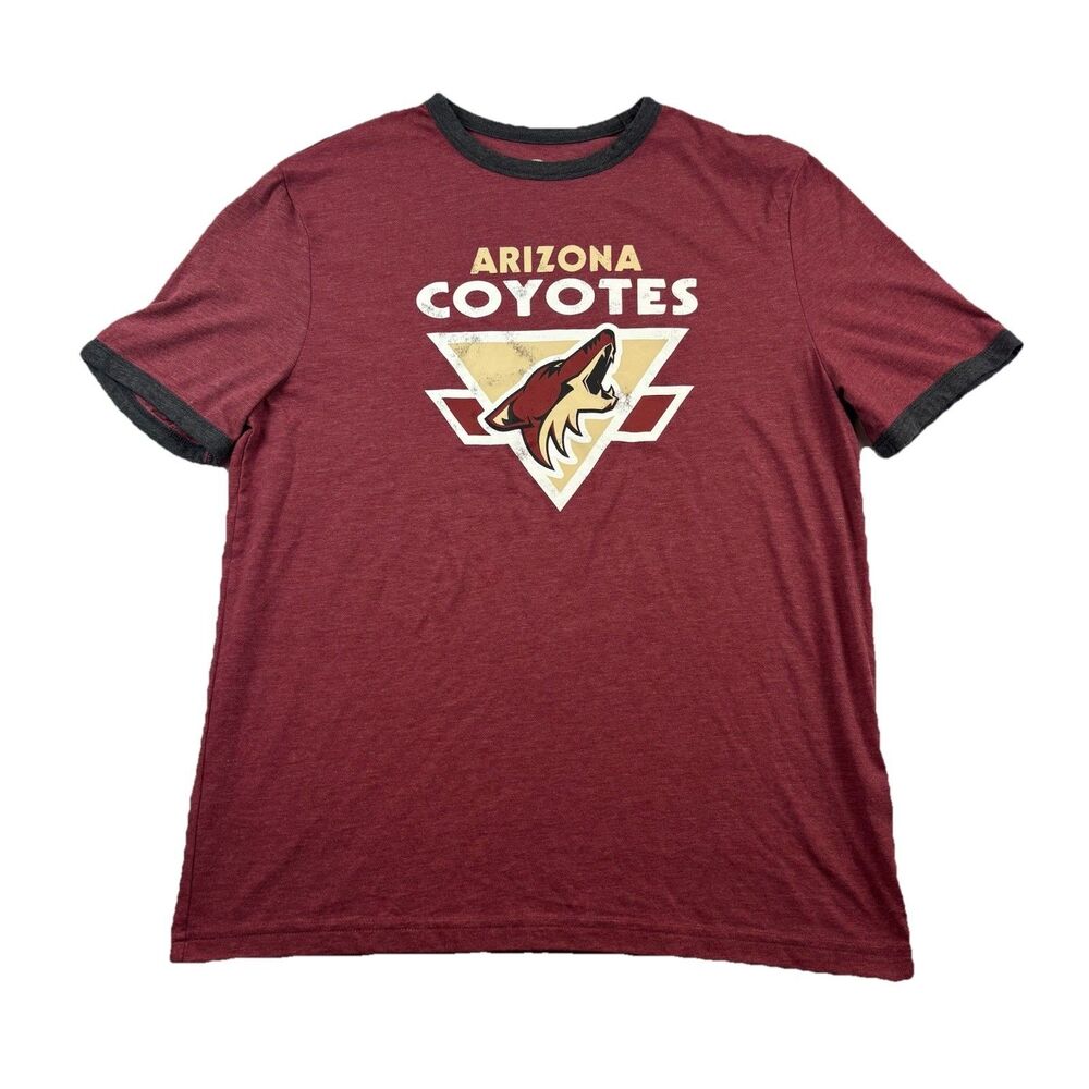 Arizona Coyotes NHL T Shirt Mens Large Red Crew Neck Short Sleeve